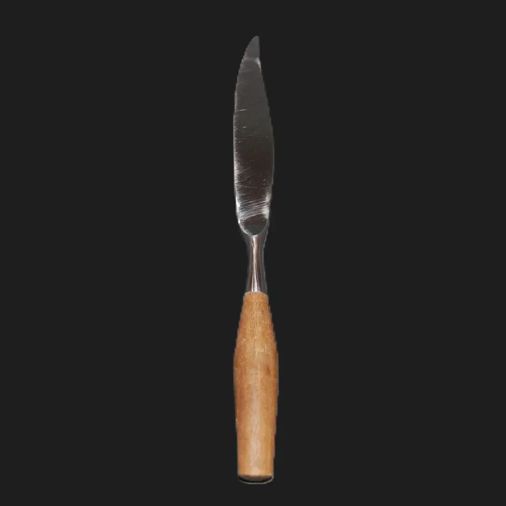 Vintage MCM Dansk Designs IHQ Teak Wood Handles Carving Knife Germany 14.25